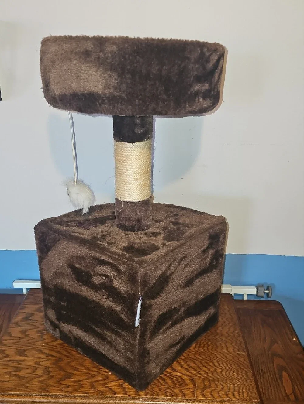 Brown Cat Tree Condo with Sisal Scratching Post